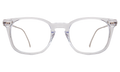 Front view of Hampton 45 Optical in Clear/Silver/Optical