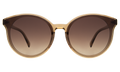 Front view of Helen Sunglasses in Brown/Brown Flat Gradient