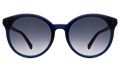 Front view of Helen Sunglasses in Navy/Grey Flat Gradient