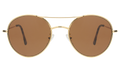 Front view of Hester Sunglasses in Gold/Brown