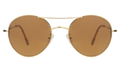 Front view of Hester Sunglasses in Gold/Gold Mirror