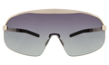 Front view of Hopper Sunglasses in Silver/Grey Gradient