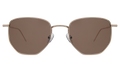 Front view of Hunter Sunglasses in Gold/Rose Mirror