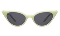 Front view of Isabella Sunglasses in Mint/Grey Flat