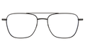 Front view of Lafayette Optical in Matte Black/Optical