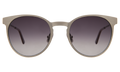 Front view of Le Steel II Sunglasses in Silver/Grey Gradient