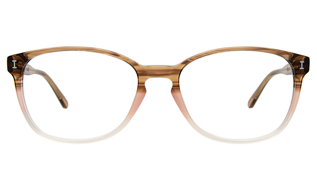 Leeds Optical front view in Blush Oak Optical