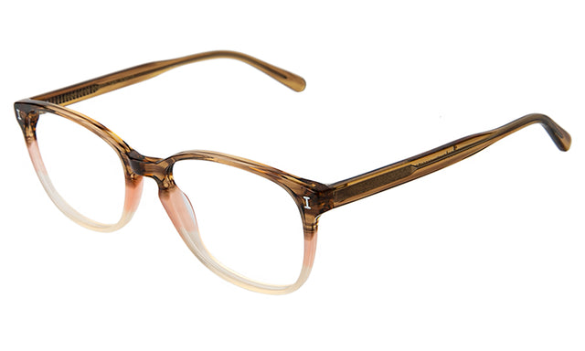 Leeds Optical side view in Blush Oak Optical