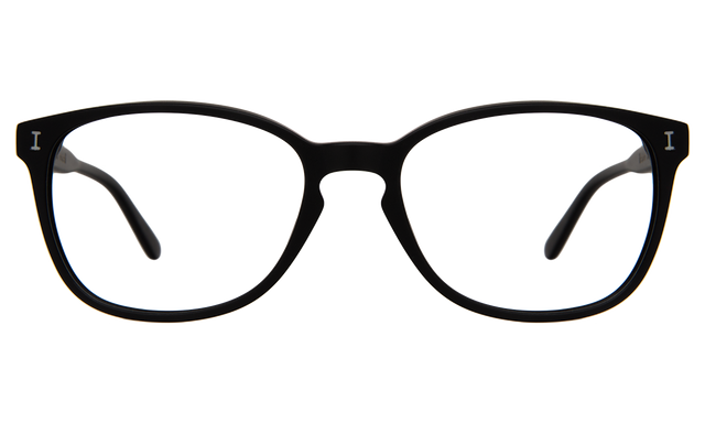 Leeds Optical front view in Matte Black Optical