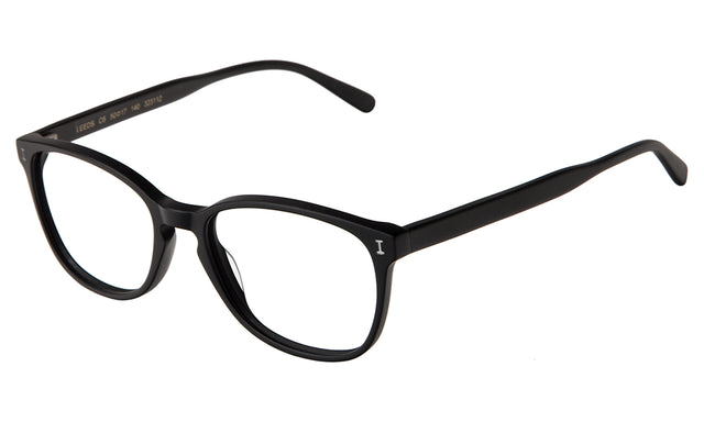 Leeds Optical side view in Matte Black Optical