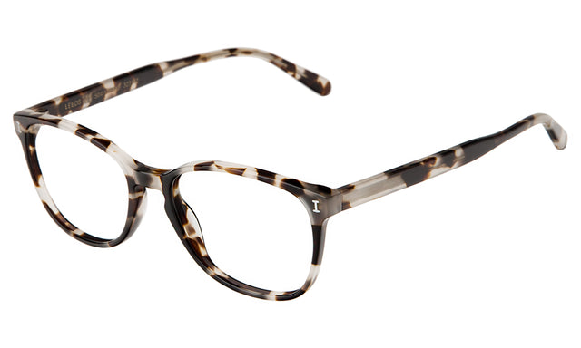 Leeds Optical side view in White Tortoise Optical