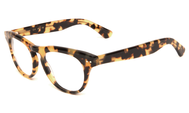 Lenox Optical side view in Tortoise / Optical