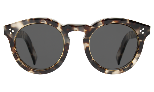 Leonard II Ring Sunglasses side view in White Tortoise Grey