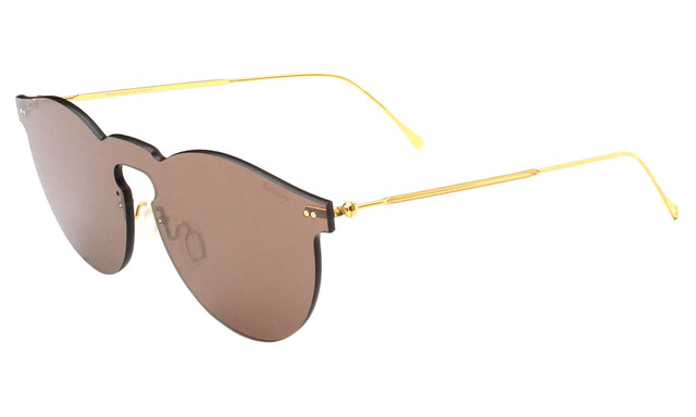 Leonard Mask Sunglasses Side Profile in Bronze Bronze