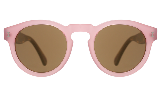 Leonard (Flex Hinge) Sunglasses in Pink Forest with Gold Mirror