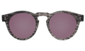 Front view of Leonard (Classic Flex Hinge) Sunglasses in Black Frost/Bordeaux Flat Mirror