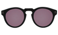 Front view of Leonard (Flex Hinge) Sunglasses in Black/Bordeaux Flat Mirror