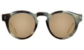 Front view of Leonard (Flex Hinge) Sunglasses in Horn/Light Gold Flat Mirror