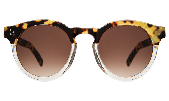 Leonard II E Sunglasses in H/H Tortoise Champagne with Brown Gradient