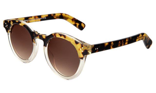 Leonard II E Sunglasses Side Profile in H/H Tortoise Champagne / Brown Gradient