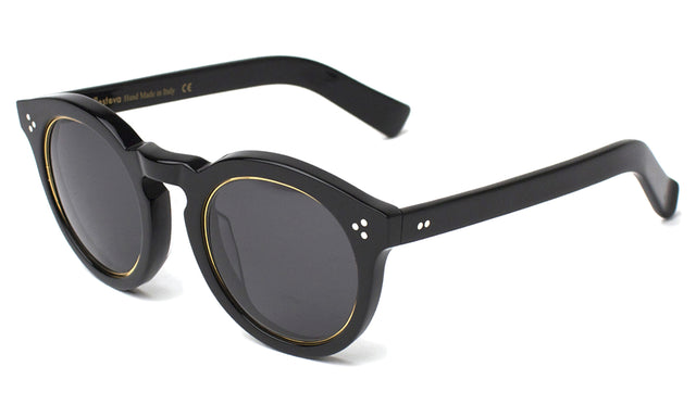 Leonard II Ring Sunglasses side view in Black Grey