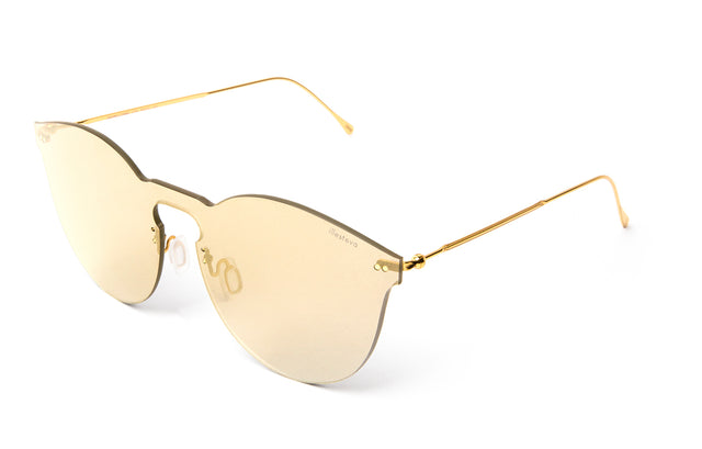  Leonard II Mask Sunglasses Side Profile in Super Gold Super Gold