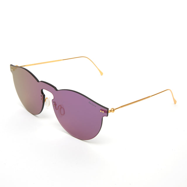  Leonard Mask Sunglasses Side Profile in Berry Berry