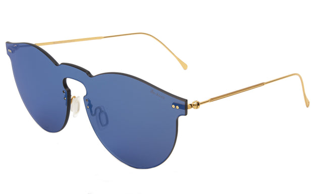  Leonard Mask Sunglasses Side Profile in Cobalt Cobalt