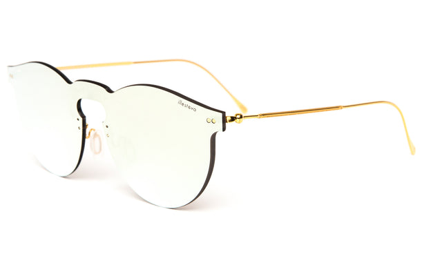  Leonard Mask Sunglasses Side Profile in Pale Yellow Pale Yellow