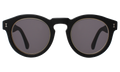 Front view of Leonard Ring Sunglasses in Matte Black/Grey