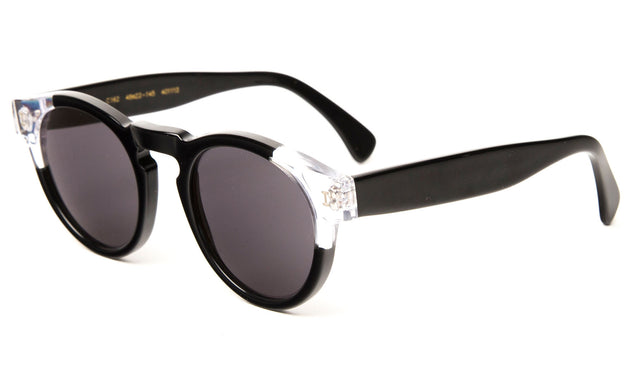 Leonard (Vintage) Sunglasses Side Profile in Split Black Grey