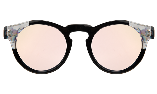 Leonard (Vintage) Sunglasses in Split Black Rose Mirror