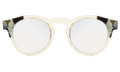 Front view of Leonard (Vintage) Sunglasses in Split Horn Champagne/Silver Mirror