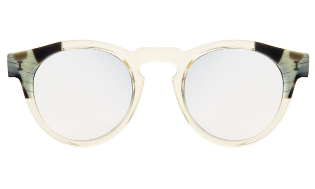 Leonard (Vintage) Sunglasses in Split Horn Champagne Silver Mirror