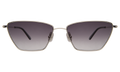 Front view of Lima Sunglasses in Silver/Grey Gradient