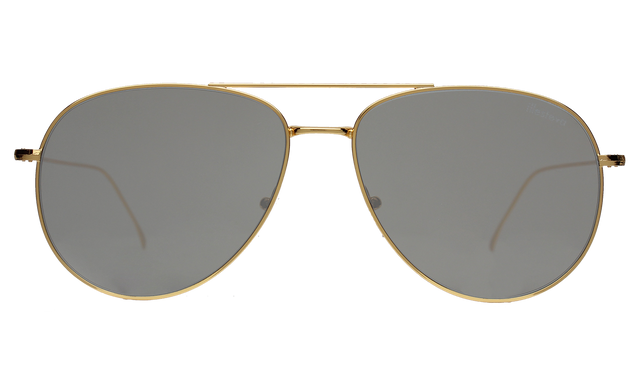 Linate Sunglasses in Gold Silver Flat Mirror