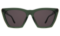 Front view of Lisbon 57 Sunglasses in Pine/Grey