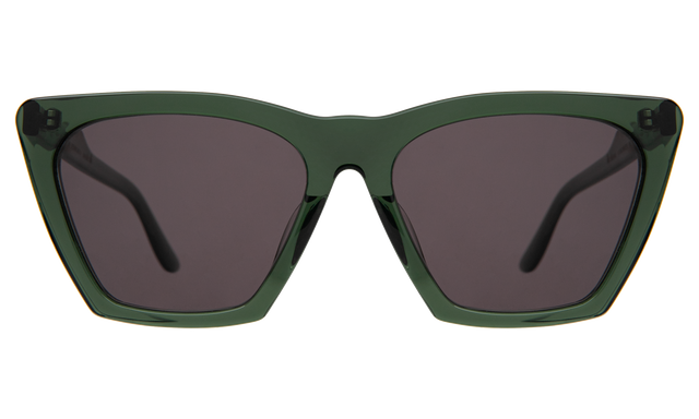 illesteva Lisbon Sunglasses Lisbon 57 Sunglasses front view in Pine with Grey