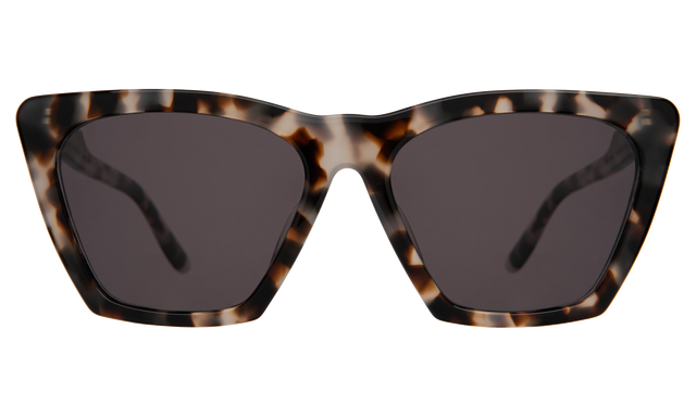 illesteva Lisbon Sunglasses Lisbon 57 Sunglasses in White Tortoise with Grey