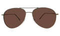 Front view of Lispenard Sunglasses in Matte Olive/Brown