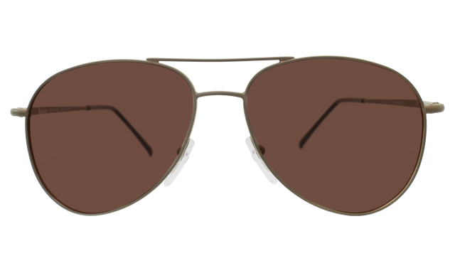 Lispenard Sunglasses front view in Matte Olive with Brown