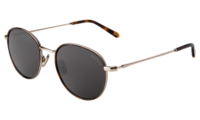 illesteva London Sunglasses London Sunglasses side view in Havana/Gold / Grey