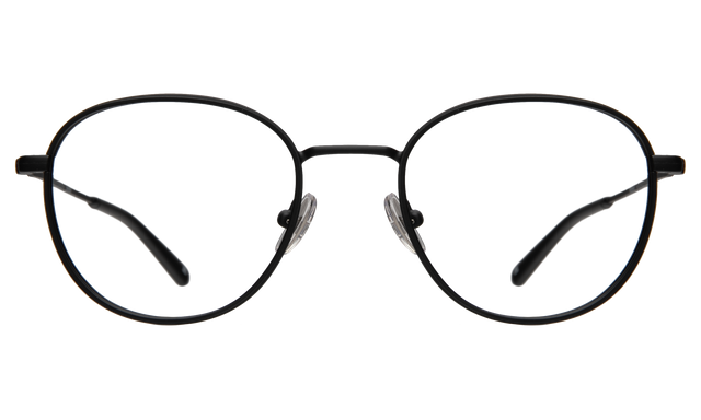 London Optical front view in Matte Black with Optical