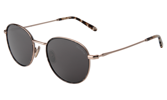 illesteva London Sunglasses London Sunglasses side view in White Tortoise/Rose Gold / Grey