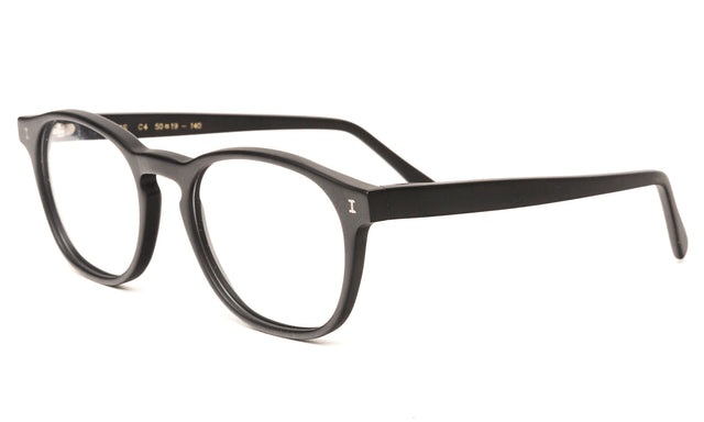 Lucas Optical side view in Matte Black Optical