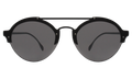 Front view of Malpensa Sunglasses in Matte Black/Grey