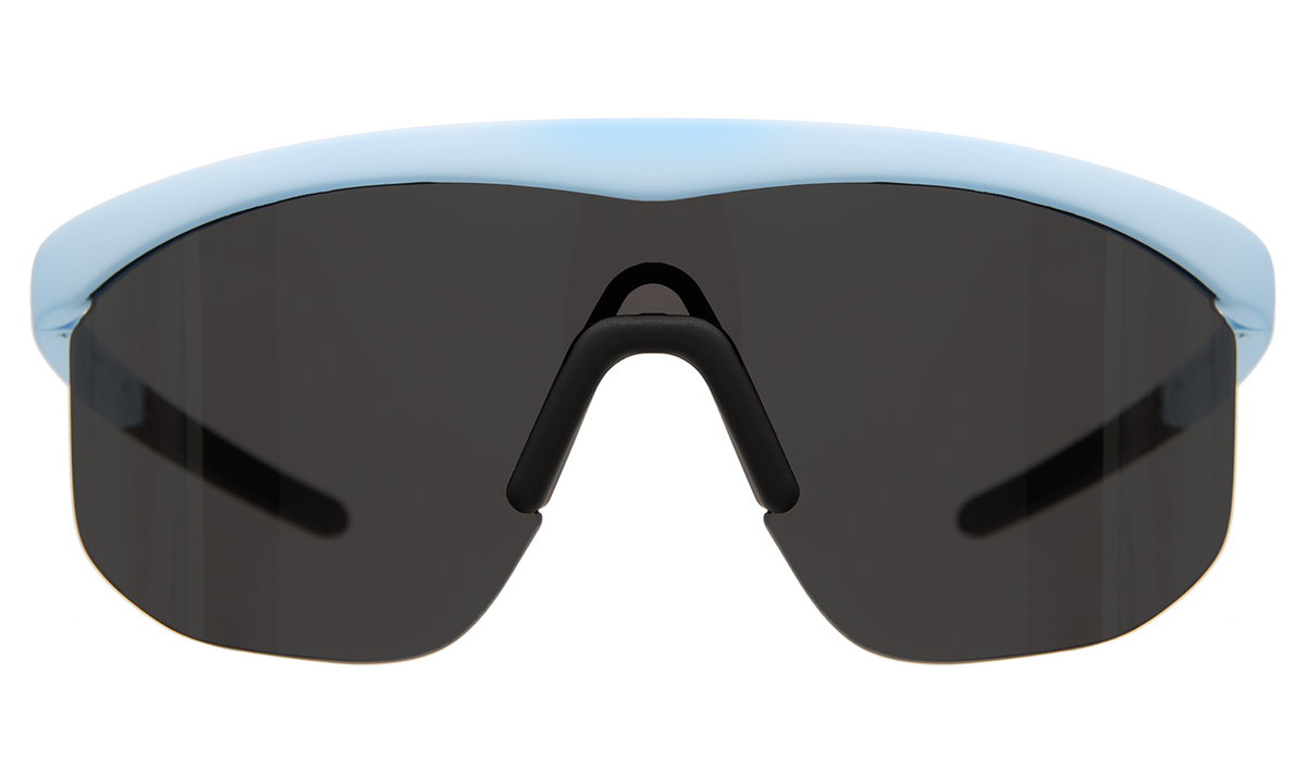 Managua Sunglasses in Matte Baby Blue Grey, front view