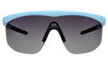 Front view of Managua Sunglasses in Matte Baby Blue/Grey Gradient