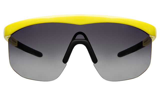 Managua Sunglasses front view in Neon Yellow Grey Gradient