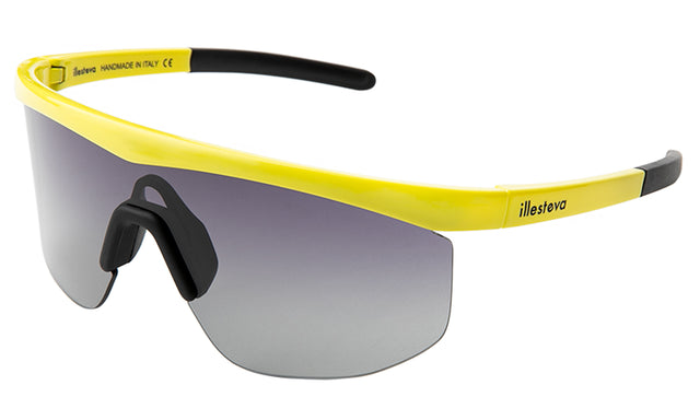 Managua Sunglasses side view in Neon Yellow Grey Gradient